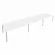 Переговорный стол (3 столешницы) Metal System Б.ПРГ-3.5 Белый/Серый_243727
