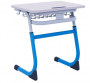Парта одноместная регулируемая по высоте SMARTY 600х500 с углом наклона столешницы (рост 3-5) Голубой/Серый_3680864